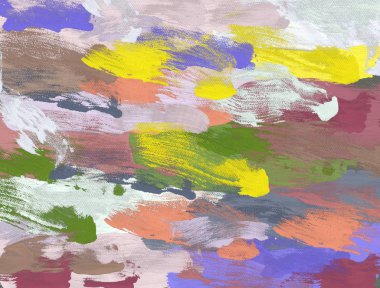 El yapımı tuvale yağlı boya. Soyut sanat dokusu. Renkli doku. Modern sanat eserleri. Yağlı boya darbeleri. Fırça darbeleri. Modern sanat. Çağdaş sanat. Sanatsal tuval.   