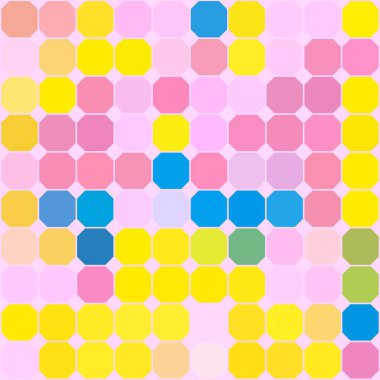 Renkli dairelerle kusursuz desen.