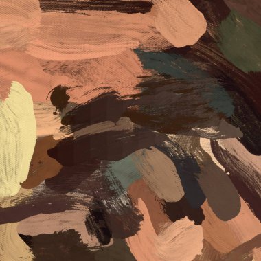 Tuval el yapımı yağlıboya. Renkli doku. Fırça darbeleri.