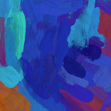 Tuval el yapımı yağlıboya. Renkli doku. Fırça darbeleri. Renkli görüntü. Modern sanat. Çağdaş sanat.