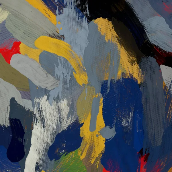 Tuval el yapımı yağlıboya. Renkli doku. Fırça darbeleri. Renkli görüntü. Modern sanat. Çağdaş sanat.