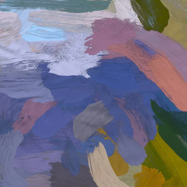 Tuval el yapımı yağlıboya. Renkli doku. Fırça darbeleri. Renkli görüntü. Modern sanat. Çağdaş sanat.