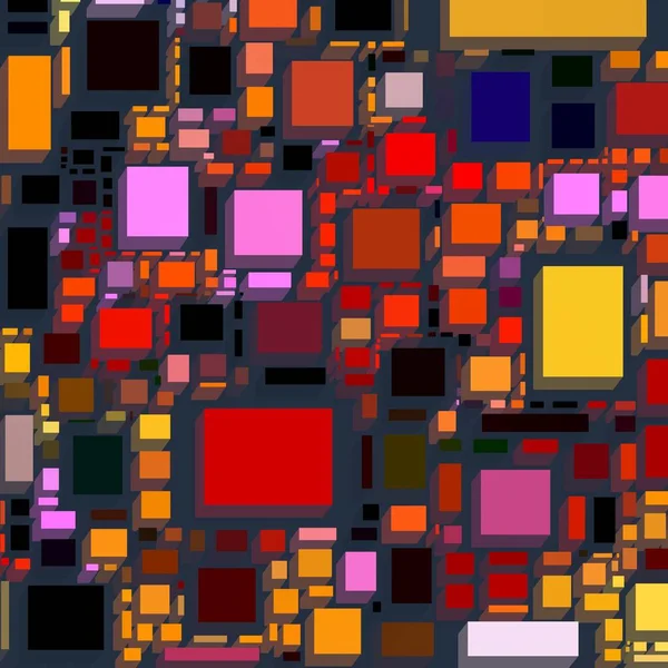 Soyut sanat dokusu. Kareler ile renkli doku. Modern sanat eserleri. Renkli görüntü