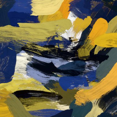 Tuval el yapımı yağlıboya. Renkli doku. Fırça darbeleri. Renkli görüntü. Modern sanat. Çağdaş sanat.