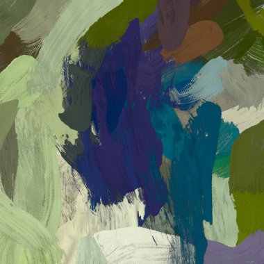 Tuval el yapımı yağlıboya. Renkli doku. Fırça darbeleri. Renkli görüntü. Modern sanat. Çağdaş sanat.