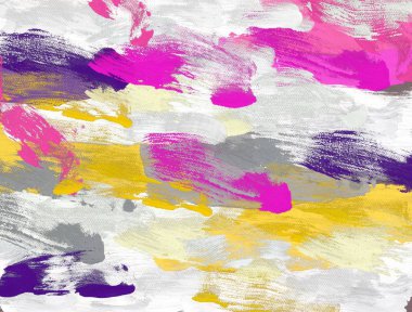 El yapımı tuvale yağlı boya. Soyut sanat dokusu. Renkli doku. Modern sanat eserleri. Yağlı boya darbeleri. Fırça darbeleri. Modern sanat. Çağdaş sanat. Sanatsal tuval.  