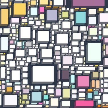 Soyut sanat dokusu. Kareler ile renkli doku. Modern sanat eserleri. Renkli görüntü