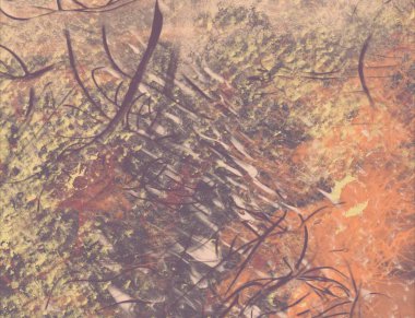 Sonbahar yaprakları duvarda