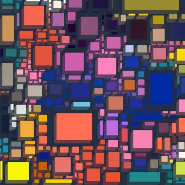 Soyut sanat dokusu. Kareler ile renkli doku. Modern sanat eserleri. Renkli görüntü