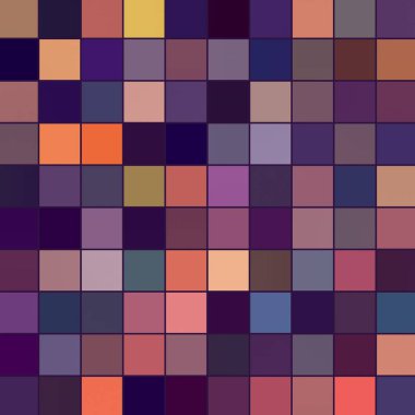 kırmızı, kahverengi ve sarı kare mozaik soyut geometrik arka plan, vektör illüstrasyon