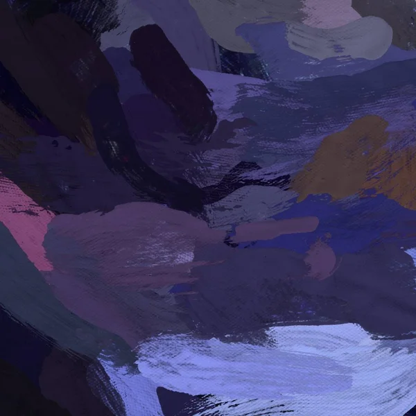 Tuval el yapımı yağlıboya. Renkli doku. Fırça darbeleri.