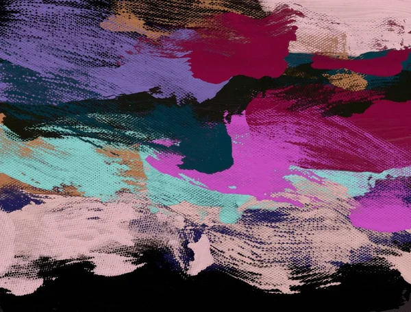 El yapımı tuvale yağlı boya. Soyut sanat dokusu. Renkli doku. Modern sanat eserleri. Yağlı boya darbeleri. Fırça darbeleri. Modern sanat. Çağdaş sanat. Sanatsal tuval.  