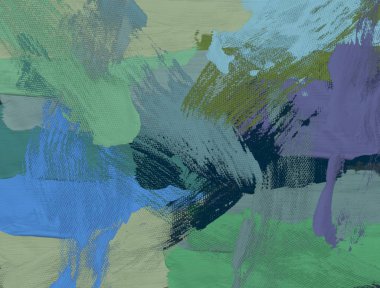 El yapımı tuvale yağlı boya. Soyut sanat dokusu. Renkli doku. Modern sanat eserleri. Yağlı boya darbeleri. Fırça darbeleri. Modern sanat. Çağdaş sanat. Sanatsal tuval.  