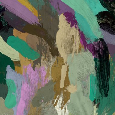 Tuval el yapımı yağlıboya. Renkli doku. Fırça darbeleri. Renkli görüntü. Modern sanat. Çağdaş sanat.