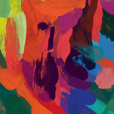 Tuval el yapımı yağlıboya. Renkli doku. Fırça darbeleri. Renkli görüntü. Modern sanat. Çağdaş sanat.