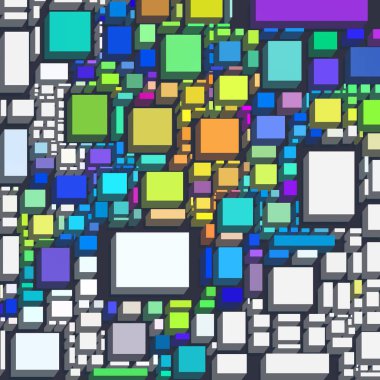 Soyut sanat dokusu. Kareler ile renkli doku. Modern sanat eserleri. Renkli görüntü