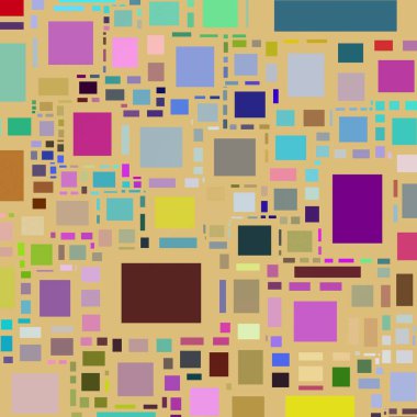 Soyut sanat dokusu. Kareler ile renkli doku. Modern sanat eserleri. Renkli görüntü