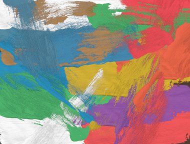 El yapımı tuvale yağlı boya. Soyut sanat dokusu. Renkli doku. Modern sanat eserleri. Yağlı boya darbeleri. Fırça darbeleri. Modern sanat. Çağdaş sanat. Sanatsal tuval.  