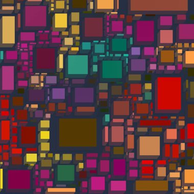 Soyut sanat dokusu. Kareler ile renkli doku. Modern sanat eserleri. Renkli görüntü