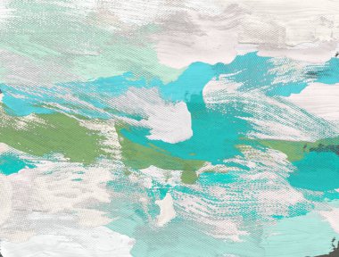 El yapımı tuvale yağlı boya. Soyut sanat dokusu. Renkli doku. Modern sanat eserleri. Yağlı boya darbeleri. Fırça darbeleri. Modern sanat. Çağdaş sanat. Sanatsal tuval.  