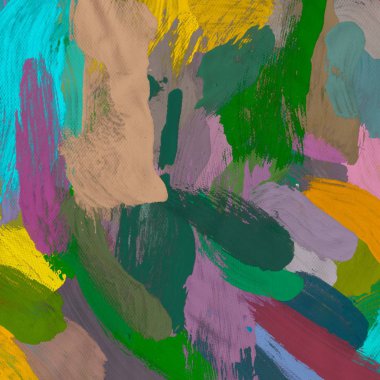 El yapımı tuvale yağlı boya. Soyut sanat dokusu. Renkli doku. Modern sanat eserleri. Yağlı boya darbeleri. Fırça darbeleri. Modern sanat. Çağdaş sanat. Sanatsal tuval.