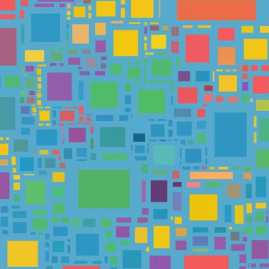 Soyut sanat dokusu. Kareler ile renkli doku. Modern sanat eserleri. Renkli görüntü