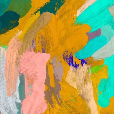 El yapımı tuvale yağlı boya. Soyut sanat dokusu. Renkli doku. Modern sanat eserleri. Yağlı boya darbeleri. Fırça darbeleri. Modern sanat. Çağdaş sanat. Sanatsal tuval.