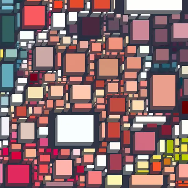 Soyut sanat dokusu. Kareler ile renkli doku. Modern sanat eserleri. Renkli görüntü