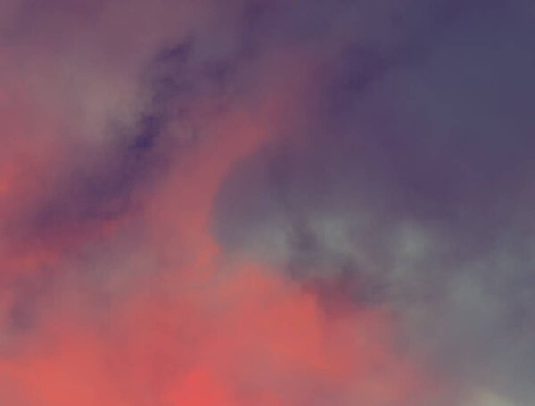 Abstract grunge clouds, colorful background with copy space