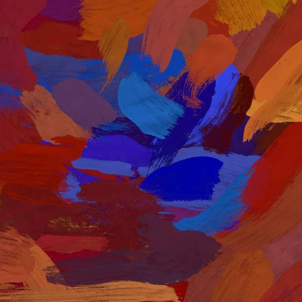 Tuval el yapımı yağlıboya. Renkli doku. Fırça darbeleri. Renkli görüntü. Modern sanat. Çağdaş sanat.