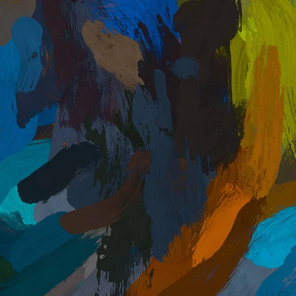Tuval el yapımı yağlıboya. Renkli doku. Fırça darbeleri. Renkli görüntü. Modern sanat. Çağdaş sanat.