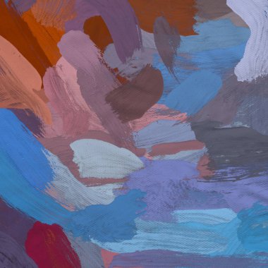 Tuval el yapımı yağlıboya. Renkli doku. Fırça darbeleri. Renkli görüntü. Modern sanat. Çağdaş sanat.