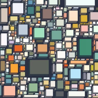 Soyut sanat dokusu. Kareler ile renkli doku. Modern sanat eserleri. Renkli görüntü