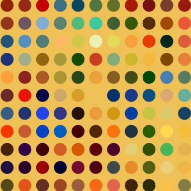 Çok renkli dairelerin geometrik desenli kusursuz soyut deseni.   