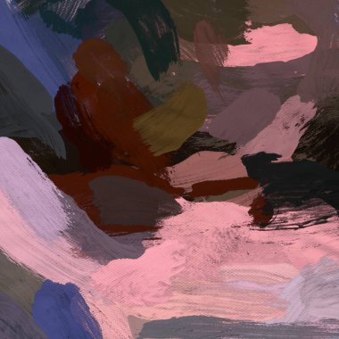 Tuval el yapımı yağlıboya. Renkli doku. Fırça darbeleri. Renkli görüntü. Modern sanat. Çağdaş sanat.