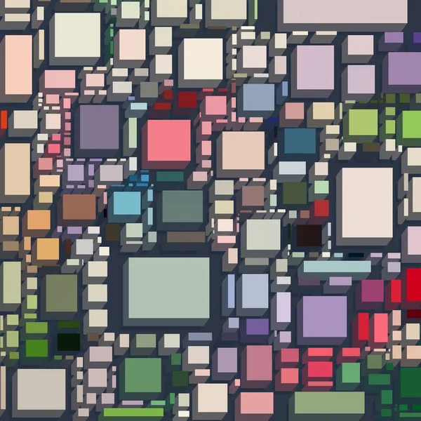 Soyut sanat dokusu. Kareler ile renkli doku. Modern sanat eserleri. Renkli görüntü