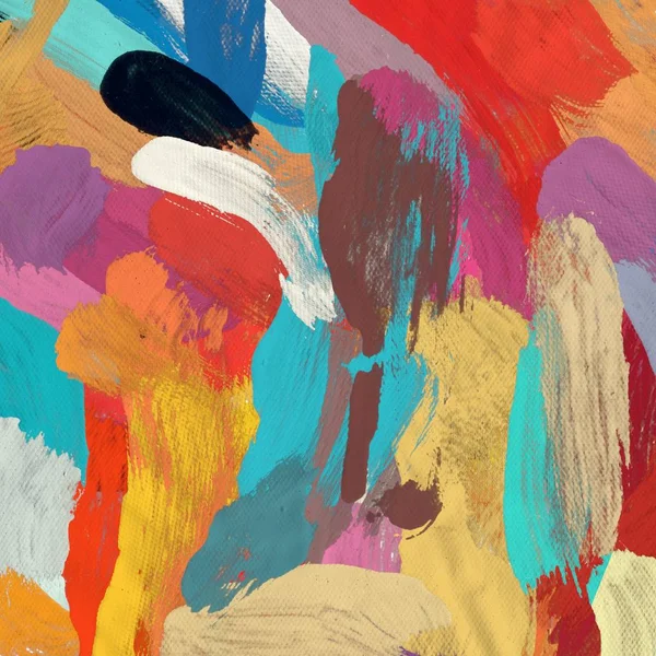 Tuval el yapımı yağlıboya. Renkli doku. Fırça darbeleri. Renkli görüntü. Modern sanat. Çağdaş sanat.