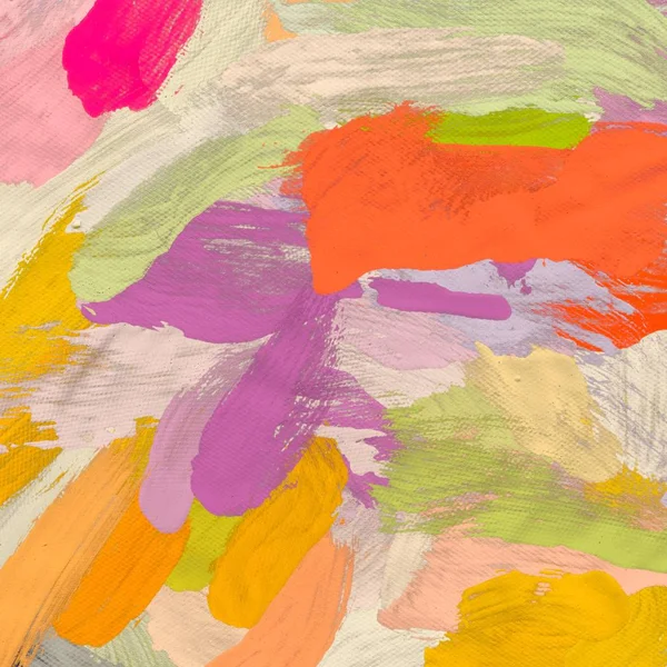 Tuval el yapımı yağlıboya. Renkli doku. Fırça darbeleri. Renkli görüntü. Modern sanat. Çağdaş sanat.