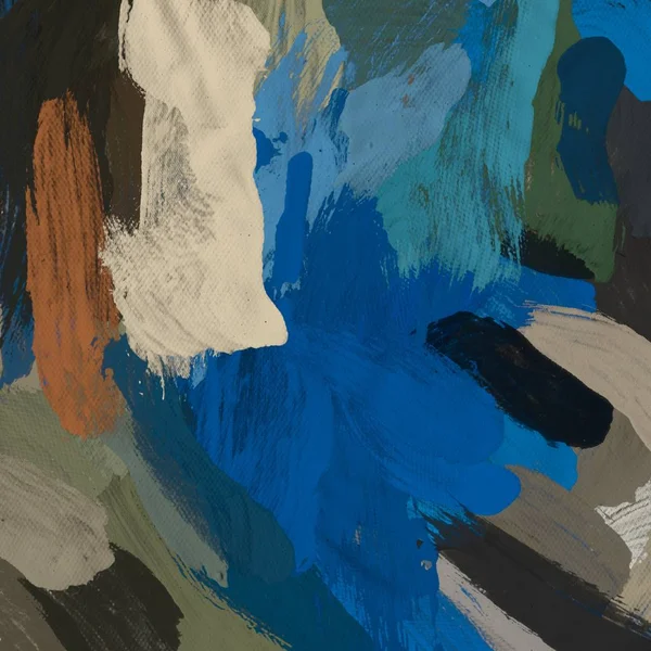 Tuval el yapımı yağlıboya. Renkli doku. Fırça darbeleri.