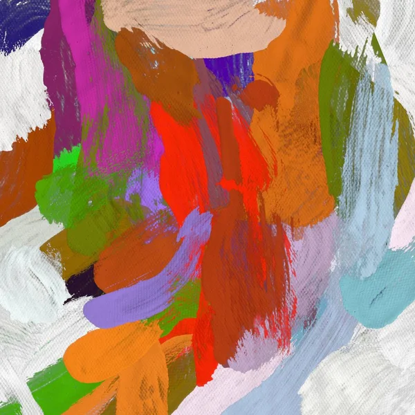 Tuval el yapımı yağlıboya. Renkli doku. Fırça darbeleri. Renkli görüntü. Modern sanat. Çağdaş sanat.