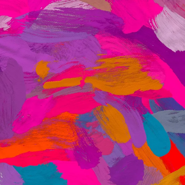 Tuval el yapımı yağlıboya. Renkli doku. Fırça darbeleri. Renkli görüntü. Modern sanat. Çağdaş sanat.