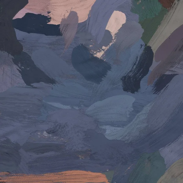 Tuval el yapımı yağlıboya. Renkli doku. Fırça darbeleri.