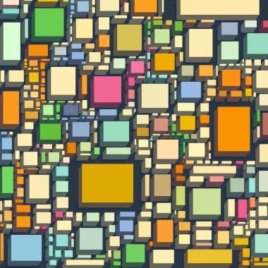 Soyut sanat dokusu. Kareler ile renkli doku. Modern sanat eserleri. Renkli görüntü