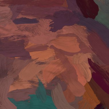 Tuval el yapımı yağlıboya. Renkli doku. Fırça darbeleri. Renkli görüntü. Modern sanat. Çağdaş sanat.