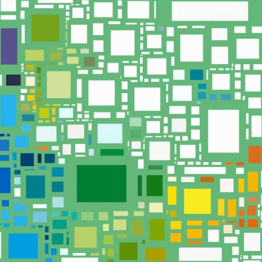 Yeşil karelerin kusursuz deseni.