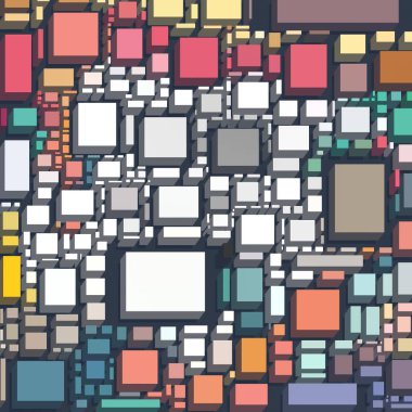 Soyut sanat dokusu. Kareler ile renkli doku. Modern sanat eserleri. Renkli görüntü