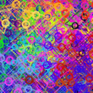 renkli çiçekler soyut illüstrasyon