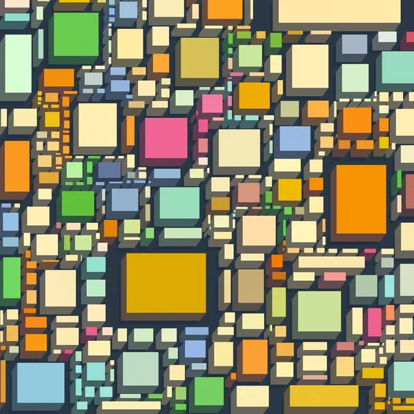 Soyut sanat dokusu. Kareler ile renkli doku. Modern sanat eserleri. Renkli görüntü