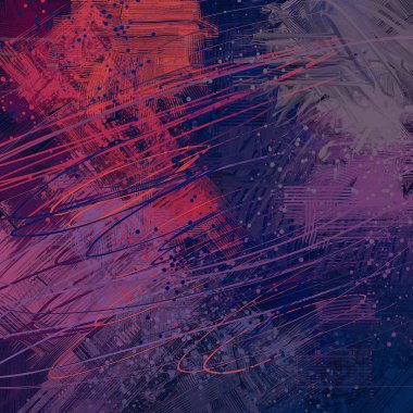 Soyut arka plan sanatı. 2d illüstrasyon. Etkileyici el yağlıboya çizilmiş. Tuval üzerine fırça darbeleri. Modern sanat. Çok renkli arka plan. Çağdaş sanat. Ifa -de. Sanatsal dijital palet.