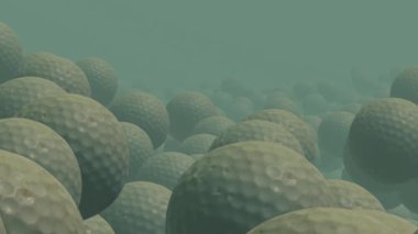 Arka planda golf topları olan soyut görüntüler